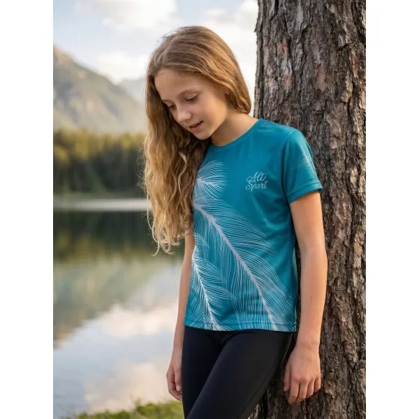  Hochwertiges Funktions-T-Shirt für Kinder ALTISPORT VOJ/ALK001TR01 SMARAGD/GRAU 