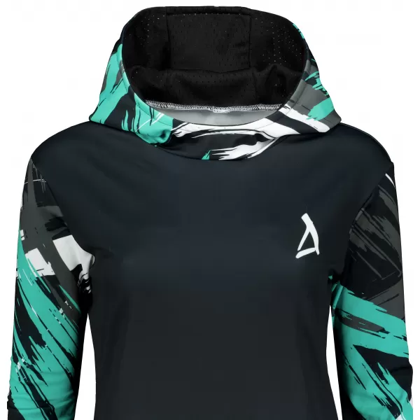  Hochwertiges Funktions-Sweatshirt für Damen ALTISPORT VOJ/ALW039MI01 SCHWARZ/TÜRKIS 