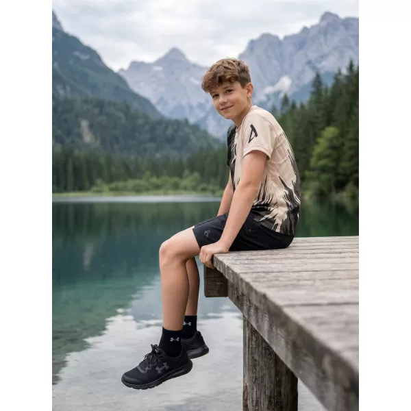  Hochwertiges Funktions-T-Shirt für Kinder ALTISPORT VOJ/ALK006TR01 SCHWARZ/BRAUN 