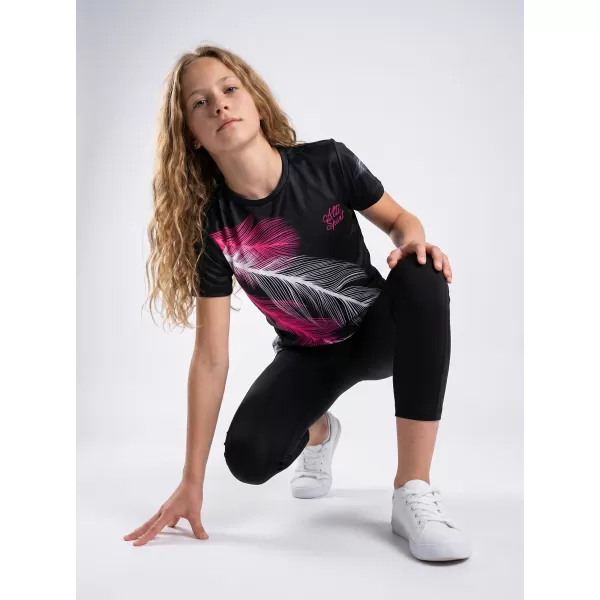  Hochwertiges Funktions-T-Shirt für Kinder ALTISPORT VOJ/ALK001TR01 SCHWARZ/ROSA 