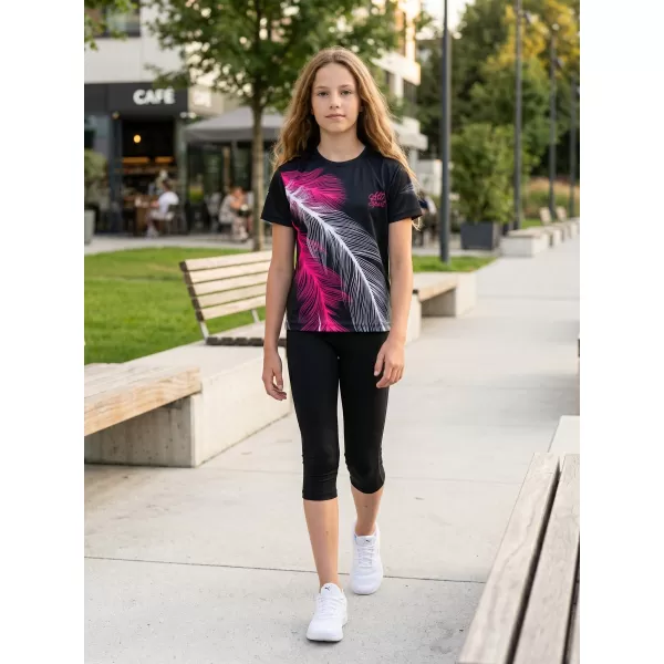  Hochwertiges Funktions-T-Shirt für Kinder ALTISPORT VOJ/ALK001TR01 SCHWARZ/ROSA 