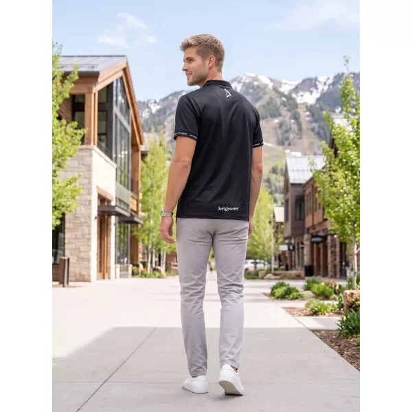  Herren-Funktions-T-Shirt mit Premium-Kragen ALTISPORT VOJ/ALM000TR05 SCHWARZ 