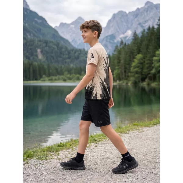  Hochwertiges Funktions-T-Shirt für Kinder ALTISPORT VOJ/ALK006TR01 SCHWARZ/BRAUN 