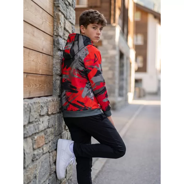 Hochwertiges Funktions-Sweatshirt für Kinder ALTISPORT VOJ/ALK014MI01 SCHWARZ/ROT 