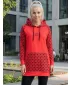 Funktionelles erweitertes Damen-Sweatshirt Premium ALTISPORT VOJ/ALW048MI03 ROT UND SCHWARZ