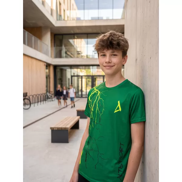  Hochwertiges Funktions-T-Shirt für Kinder ALTISPORT VOJ/ALK004TR01 FLASCHENGRÜN 