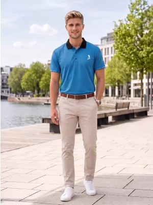 Herren-Funktions-T-Shirt mit Premium-Kragen ALTISPORT VOJ/ALM000TR05 KEROSIN