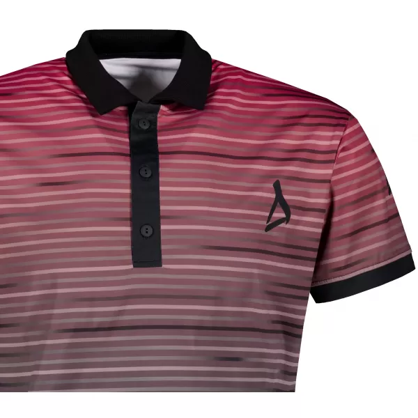  Herren-Funktions-T-Shirt mit Premium-Kragen ALTISPORT VOJ/ALM031TR05 SCHWARZ/BURGUND 