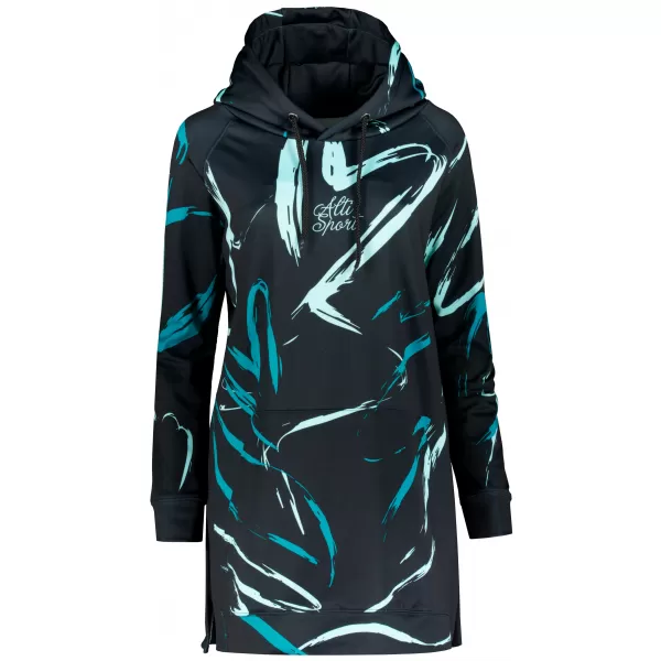  Funktionelles erweitertes Damen-Sweatshirt Premium ALTISPORT VOJ/ALW049MI03 SCHWARZ UND BLAU 