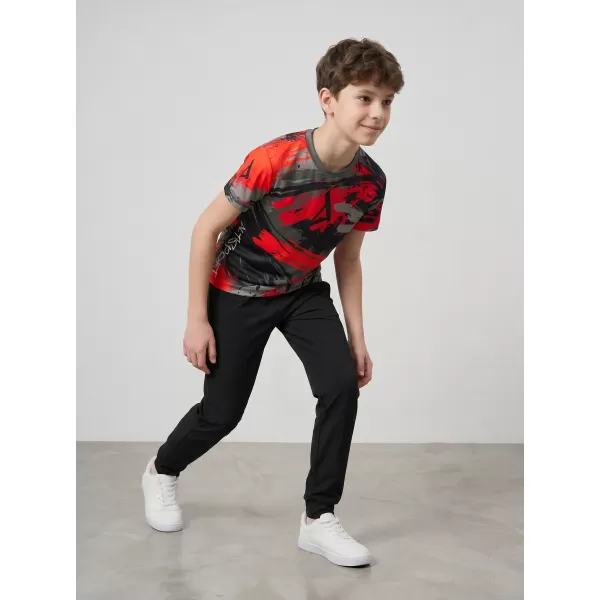  Hochwertiges Funktions-T-Shirt für Kinder ALTISPORT VOJ/ALK014TR01 SCHWARZ/ROT 