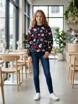 Hochwertiges Funktions-Sweatshirt für Kinder ALTISPORT VOJ/ALKVN1MI01 SCHWARZ