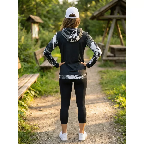  Hochwertiges Funktions-Sweatshirt für Damen ALTISPORT VOJ/ALW039MI01 SCHWARZ/WEIß 