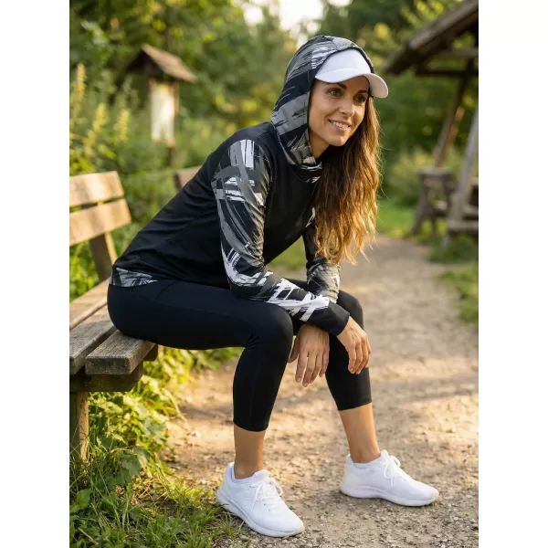  Hochwertiges Funktions-Sweatshirt für Damen ALTISPORT VOJ/ALW039MI01 SCHWARZ/WEIß 
