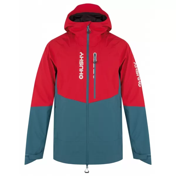  Hardshell -Jacke für Männer HUSKY NICCO M ROT/TÜRKIS 