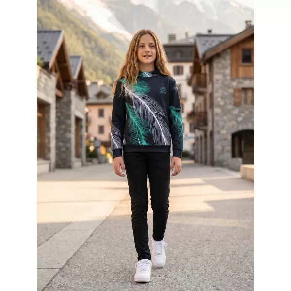  Dětská funkční mikina premium ALTISPORT VOJ/ALK001MI01 ČERNÁ/TYRKYSOVÁ 