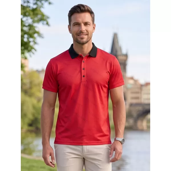  Herren-Funktions-T-Shirt mit Premium-Kragen ALTISPORT VOJ/ALM050TR05 ROT 