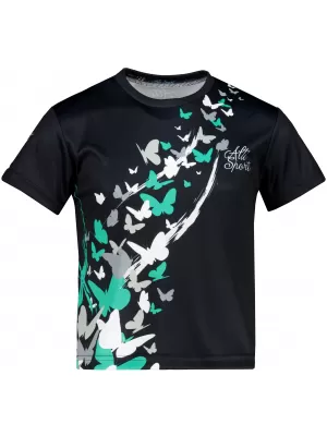 Dětské funkční triko premium ALTISPORT VOJ/ALK022TR01 ČERNÁ/TYRKYSOVÁ