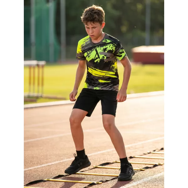  Hochwertiges Funktions-T-Shirt für Kinder ALTISPORT VOJ/ALK014TR01 SCHWARZ/GRÜN 