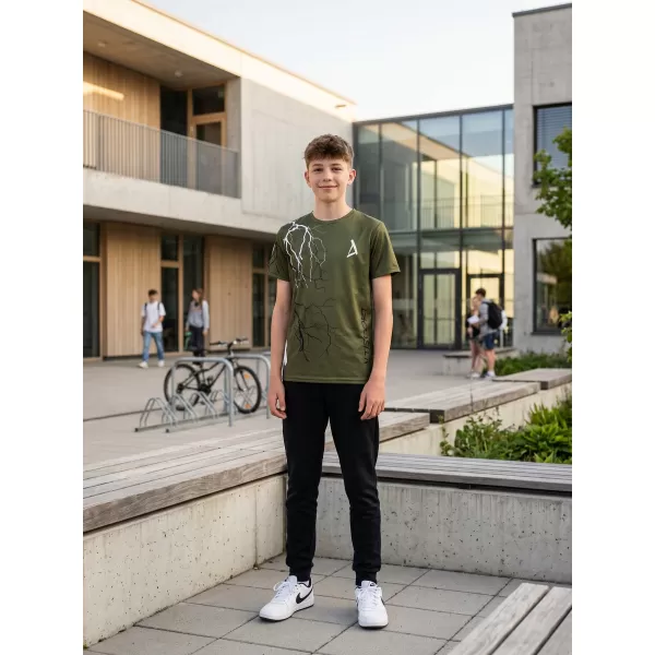  Hochwertiges Funktions-T-Shirt für Kinder ALTISPORT VOJ/ALK004TR01 OLIVE 