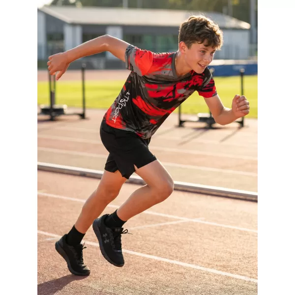  Hochwertiges Funktions-T-Shirt für Kinder ALTISPORT VOJ/ALK014TR01 SCHWARZ/ROT 