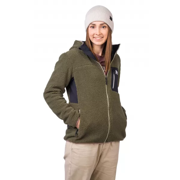  Damen-Sweatshirt HANNAH KOALA HOODY EFEUGRÜN/ANTHRAZIT 