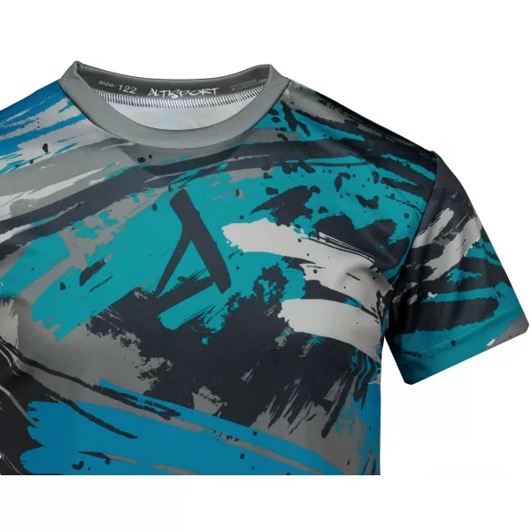  Hochwertiges Funktions-T-Shirt für Kinder ALTISPORT VOJ/ALK014TR01 SCHWARZ/KEROSIN 