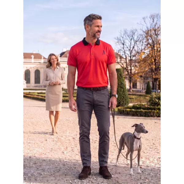  Herren-Funktions-T-Shirt mit Premium-Kragen ALTISPORT VOJ/ALM000TR05 ROT 