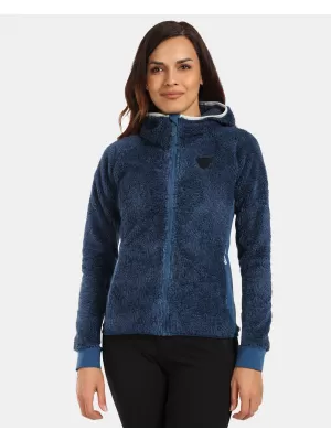 Fleece-Hoodie für Damen KILPI NORKA-W WL0204KI DUNKELBLAU