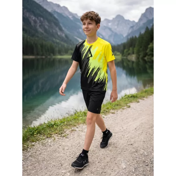  Hochwertiges Funktions-T-Shirt für Kinder ALTISPORT VOJ/ALK006TR01 SCHWARZ UND GELB 