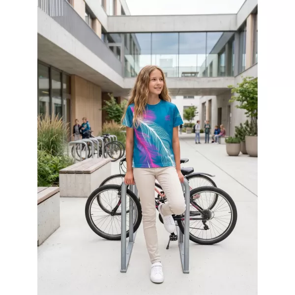  Hochwertiges Funktions-T-Shirt für Kinder ALTISPORT VOJ/ALK001TR01 PETROL/ROSA 