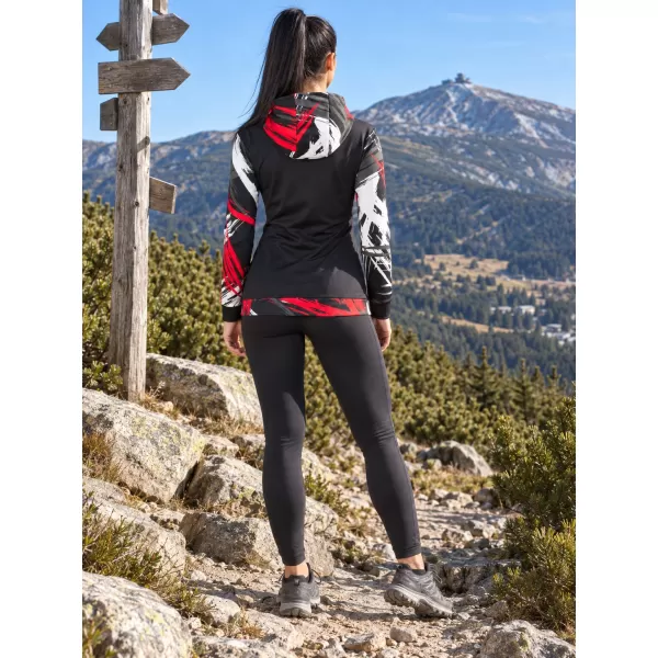  Hochwertiges Funktions-Sweatshirt für Damen ALTISPORT VOJ/ALW039MI01 SCHWARZ/ROT 