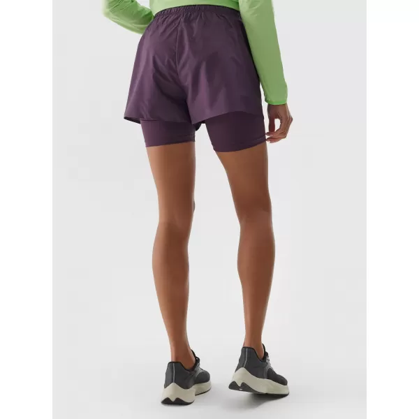  Damen-Shorts 4F WAW24TFSHF0758 DUNKELVIOLETT 