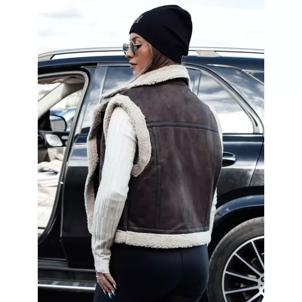  Weste DSTREET WOOLZIP TY4746 ČERNÁ/KARAMELOVÁ SCHWARZ/BRAUN 