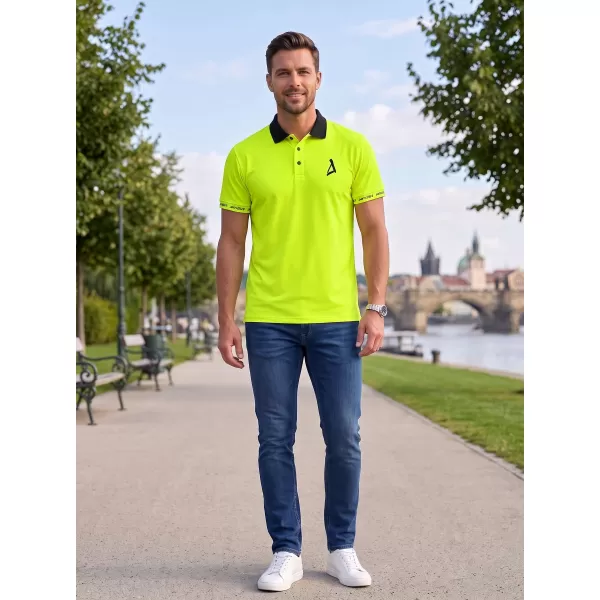  Herren-Funktions-T-Shirt mit Premium-Kragen ALTISPORT VOJ/ALM000TR05 NEONGELB 