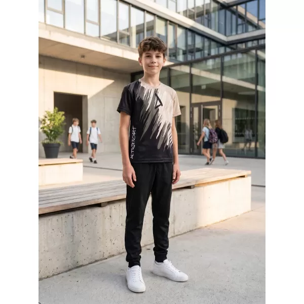  Hochwertiges Funktions-T-Shirt für Kinder ALTISPORT VOJ/ALK006TR01 SCHWARZ/BRAUN 