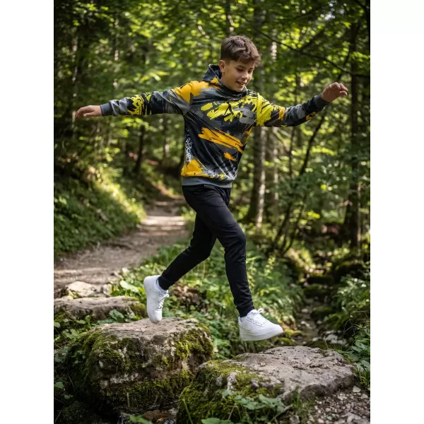  Hochwertiges Funktions-Sweatshirt für Kinder ALTISPORT VOJ/ALK014MI01 SCHWARZ UND GELB 