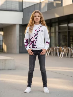 Hochwertiges Funktions-Sweatshirt für Kinder ALTISPORT VOJ/ALK022MI01 WEIß