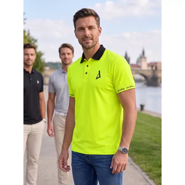  Herren-Funktions-T-Shirt mit Premium-Kragen ALTISPORT VOJ/ALM000TR05 NEONGELB 