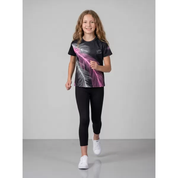  Hochwertiges Funktions-T-Shirt für Kinder ALTISPORT VOJ/ALK001TR01 SCHWARZ/HELLROSA 