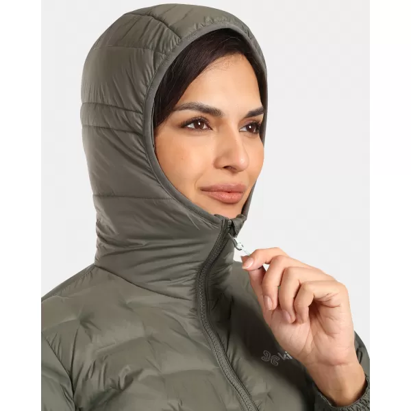  Daunenjacke für Damen KILPI ALBERTA-W WL0115KI DUNKELGRÜN 