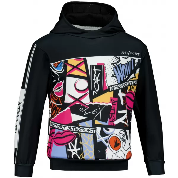  Hochwertiges Funktions-Sweatshirt für Kinder ALTISPORT VOJ/ALK041MI01 SCHWARZ 