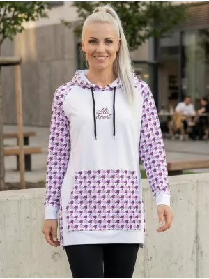 Funktionelles erweitertes Damen-Sweatshirt Premium ALTISPORT VOJ/ALW048MI03 WEIß/LILA