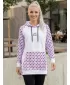 Funktionelles erweitertes Damen-Sweatshirt Premium ALTISPORT VOJ/ALW048MI03 WEIß/LILA