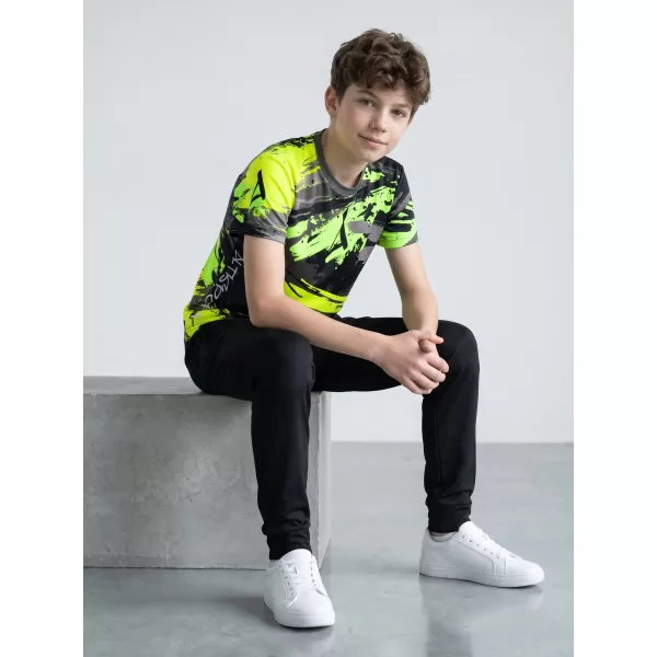  Hochwertiges Funktions-T-Shirt für Kinder ALTISPORT VOJ/ALK014TR01 SCHWARZ/GRÜN 