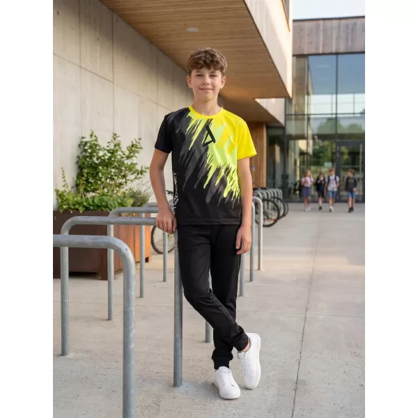  Hochwertiges Funktions-T-Shirt für Kinder ALTISPORT VOJ/ALK006TR01 SCHWARZ UND GELB 