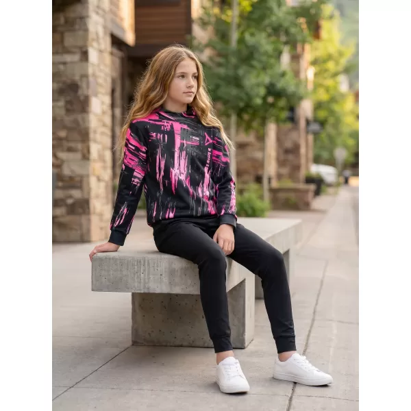  Hochwertiges Funktions-Sweatshirt für Kinder ALTISPORT VOJ/ALK010MI01 SCHWARZ/HELLROSA 
