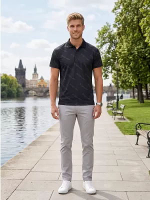 Herren-Funktions-T-Shirt mit Premium-Kragen ALTISPORT VOJ/ALM050TR05 SCHWARZ