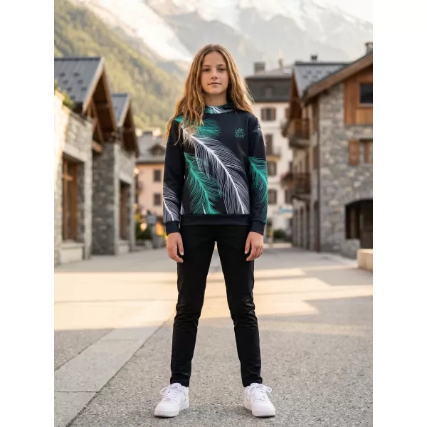 Dětská funkční mikina premium ALTISPORT VOJ/ALK001MI01 ČERNÁ/TYRKYSOVÁ 