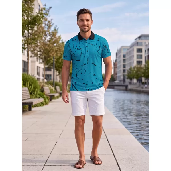  Herren-Funktions-T-Shirt mit Premium-Kragen ALTISPORT VOJ/ALM034TR05 SMARAGD 