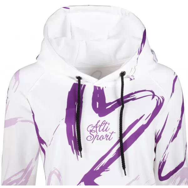 Funktionelles erweitertes Damen-Sweatshirt Premium ALTISPORT VOJ/ALW049MI03 WEIß/LILA 